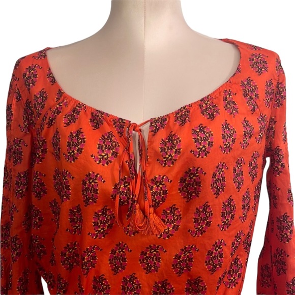 Tory Burch long sleeved multi color top. Size 6.  Absolutely beautiful - Picture 2 of 14